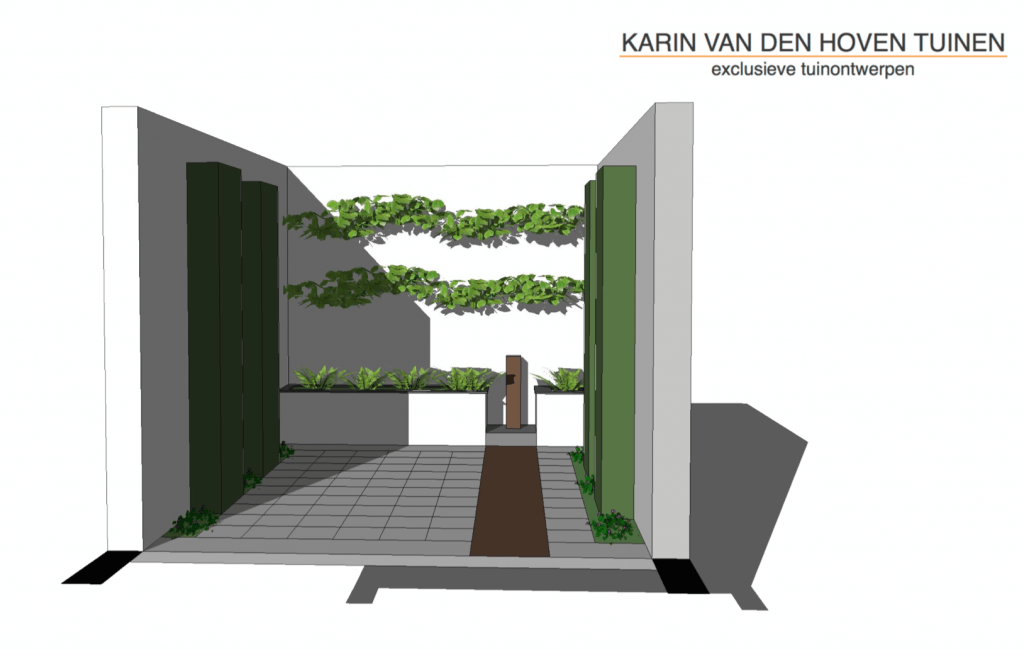 3D visualisatie patio met pergola